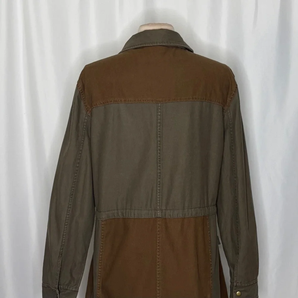 SUNDANCE Mason Jane Parka Jacket Coat Green Brown Utility Western Pockets XL